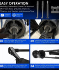 Lower Bearing Carrier Puller With Adjustable Arms For Outboard And Stern Drive Gearcases 115HP And Up, Pro Grade Universal Marine Lower Unit Tool in use