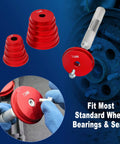Pro Grade Bearing Race And Seal Driver Kit With 9 Adapters And Heavy Duty Handle, Case And Gloves For Wheel Bearing Presses, Covers 39.5 To 81mm Metric Sizes For Cars And Light Trucks, By GEAROLL