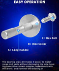 Diagram of 10 Piece Bearing Race And Seal Driver Kit For Quick No Damage Installations Pro Grade Bearing Press Tool