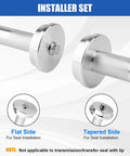 10pcs Bearing Race and Seal Driver Set, Bearing Press Kit with driver handle showing flat and tapered sides for seal installation