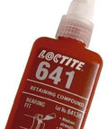 50 mL Loctite 641 bottle for medium strength bearing retainer and retaining compound for bearings on shafts and housings.