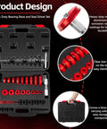 Bearing Race And Seal Driver Kit For Wheel Bearing Installation 43 Piece Set With 39 Adapters And 4 Handle Sizes in case