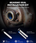 Bearing Seal Installation Kit showcasing two knurled handles for seal and race installation, enhanced compatibility, and durability