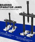 12 Piece Bearing Puller Set, Heavy Duty 5 Ton Capacity Bearing Separator Kit with 2 Inch and 3 Inch Jaws, product display