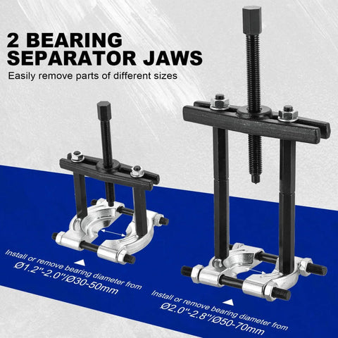 12 Piece Bearing Puller Set, Heavy Duty 5 Ton Capacity Bearing Separator Kit with 2 Inch and 3 Inch Jaws, product display