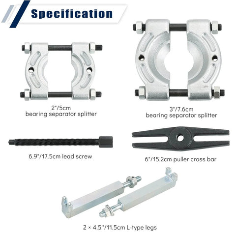 Beefed Up Bearing Separator And Puller Set With Two Inch And Three Inch Splitters Fourteen Piece Kit To Remove Bearings Gears