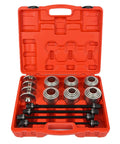 28 Piece Press And Pull Sleeve Kit For Removing Bearings Bushings Seals For Cars And Light Trucks Universal Auto Tool Set With 34 To 68 Millimeter Inner Diameters in red case