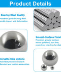 100 Pack 10mm Carbon Steel Bearing Balls For Industrial Equipment And DIY Projects, featuring precision ground polished finish.
