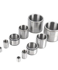 Heavy Duty Inner Diameter 20 Mm Bearing Steel Bushing Sleeve With Outer Diameter Range 23 24 25 26 28 30 Mm And Length 30 Mm, Wear Resistant High Strength Shaft Bushing For Machinery, Durable Hub And Shaft Sleeve displayed in various sizes on white background