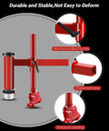 Close-up view of Bearing Manual Tire Changer Duck Head Adapter Kit with Silver Cone, featuring aluminum alloy handle and thickened steel.