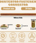 24 Sets Bed Frame Connector Kit With 8x100mm Four In One Furniture Fastening Bolts Nuts And Half Moon Spacers dimensions