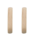 Unfinished Beech Wood Drawer Knob Set 2 Pack Paintable Cabinet Handles For Cupboard And Closet Drawers 3.66 Inch Length