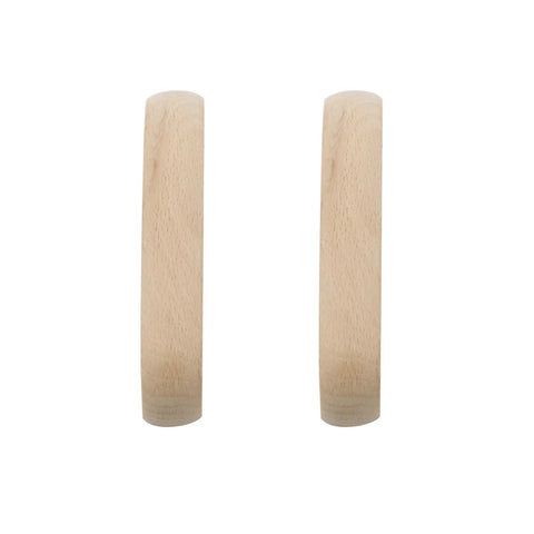 Unfinished Beech Wood Drawer Knob Set 2 Pack Paintable Cabinet Handles For Cupboard And Closet Drawers 3.66 Inch Length