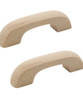 Unfinished Beech Wood Drawer Knob Set 2 Pack Paintable Cabinet Handles smooth finish 3.66 Inch Length with 2.52 Inch Center to Center