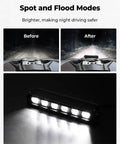Spot and flood modes of Beefy Bright 26W LED Shock Tower Light Bar with mount bracket for Can Am Maverick X3 and X3 Max.