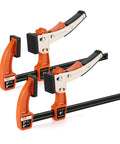 Beefy quick release bar clamps 8-inch set for woodworking, Jorgensen, 600-pound capacity, durable aluminum