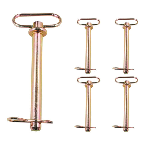 5 Pack Beefy 251540 Hitch Pin 30281E1, 3 Quarter Inch Diameter, Six And A Quarter Inch Usable Length, Heavy Duty Tractor Pin