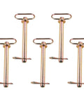 5 Pack Beefy 251540 Hitch Pin 30281E1, 3/4 inch diameter, 6-1/4 inch length, heavy duty steel tractor pins, set of five