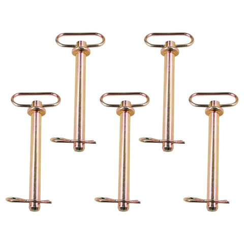 5 Pack Beefy 251540 Hitch Pin 30281E1, 3/4 inch diameter, 6-1/4 inch length, heavy duty steel tractor pins, set of five