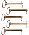 5 Pack Beefy 251540 Hitch Pin 30281E1, 3/4 Inch Diameter, 6-1/4 Inch Length, Heavy Duty for Tractors, Set Shown Horizontally