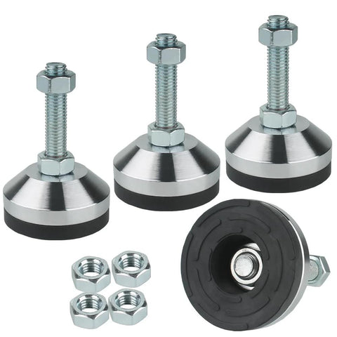 Beefy Heavy Duty Leveling Feet For Machines And Workbenches With 2.36 Inch Base And M12 Thread WUEIBUZUDAO 1300 Lb Capacity 4 Pack