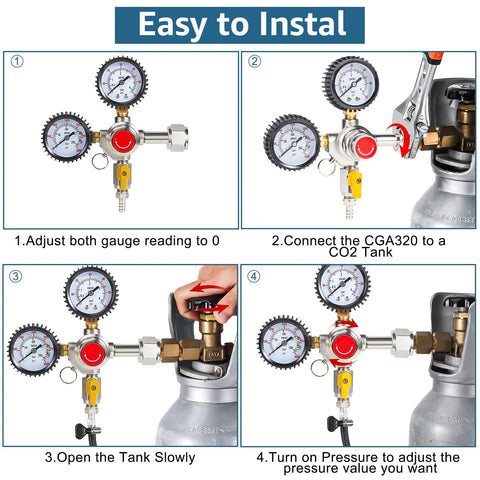 CO2 beer regulator for home kegerators installation guide