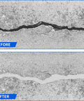 Before and after concrete crack repair using foam backer rod for gaps in concrete joints 1 inch by 10 feet round foam rope gap filler.