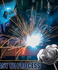 Beginner Welding Kit For 3D Rose Flower Projects With 201 Stainless Steel in use, showing sparks and welding process