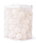 100 Ball Pit Balls Phthalate Free BPA Free Crush Proof Plastic - Beige Colors in Reusable Play Toys for Kids with Storage Bag in mesh bag
