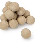 15-Pack Beige Ceramic Balls - 3” Round Fire Stones for Fire Pit Fire Bowl and Fireplace