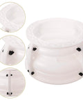 Beige Concrete Planter Mold For DIY Pots And Epic Epoxy Projects Large Urn Planter And Roman Column Base Mold shown in detail