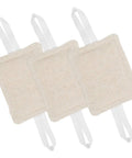 Beige cotton door damper and slam silencer set reduces noise, prevents slams, protects walls and fingers for quiet environments.