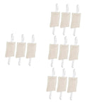 Beige cotton door damper and slam silencer set reduces noise, prevents slams, protects walls and fingers, set of 12