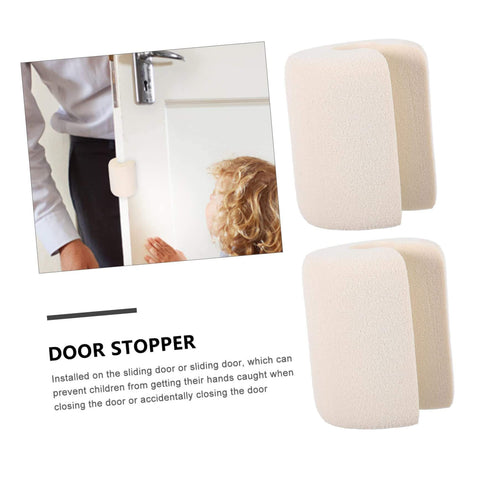 Two Pack Pinch Door Safety Stopper Silencer Set With Finger Protector And Door Guard For Home Use Quiet Noise Reduction