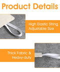 Beige quiet door silencers with high elastic string and thick, durable polyester for 3 Pack Door Silencers For Slamming With Elastic Latch Covers Beige