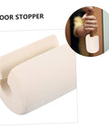 Two Pack Pinch Door Safety Stopper Silencer Set With Finger Protector And Door Guard for home use shown on wooden door frame