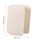Two Pack Pinch Door Safety Stopper Silencer Set shown with dimensions, beige NBR material for anti pinch protection