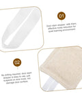 Close-up of beige fabric and elastic 9 Piece Door Silencers No Drill Door Slam Stoppers For Nursery Easy Install Silent Latch Covers
