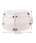 Beige Concrete Planter Mold For DIY Pots And Epic Epoxy Projects Large Urn Planter And Roman Column Base showing size dimensions