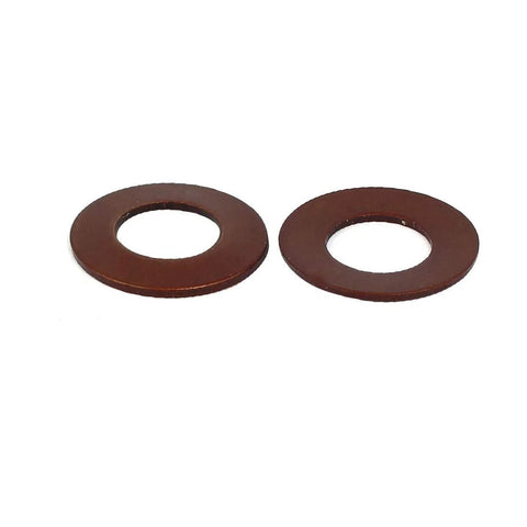 Belleville Washer 20mm Outer Diameter 10.2mm Inner 1.1mm Thick 50 Pcs DIN2093 copper-toned washers, top view.