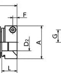 Technical diagram of NBK Japan MBB-40C 10mm to 16mm Bellows-type Flexible Coupling for motors, dimensions labeled
