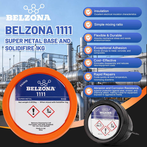 Belzona 1111 Super Metal Epoxy Kit For Metal Repair Pipe Tank Or Pump Solvent Free Built Tough Heavy Duty Strength And Lasting
