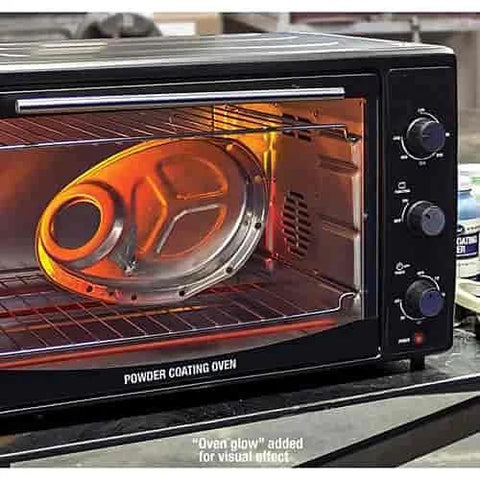 Bench Top Powder Coating Oven 1600 Watt 120 Volt With 450 Degree Capacity, internal dimensions 17x12.5x11 inches, curing metal part