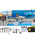 Benchtop Metal Lathe 7x14 Inch With Digital Display 550W Variable Speed Up To 2250 RPM 3 Jaw Chuck CNC Mini Lathe with accessories