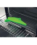 Bench Top Powder Coating Oven 1600 Watt 120 Volt With 450 Degree Capacity showing green part on rack