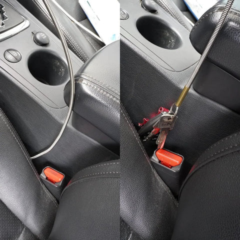 Flexible Magnetic Pickup Tool 25 Inch Bendable Magnetic Snake retrieving keys from car seat gap