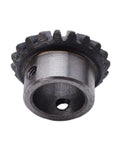 Two Piece Bevel Gear Set 1.5 Module Tapered Bevel Pinion Gears For Hardware And Machinery, 20 Tooth With 16mm Hole, close-up view