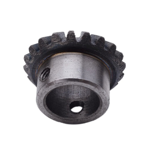 Two Piece Bevel Gear Set 1.5 Module Tapered Bevel Pinion Gears For Hardware And Machinery, 20 Tooth With 16mm Hole, close-up view