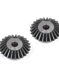 Bevel Gear Set 2Pcs 1.5M 20 Teeth 12mm Shaft M5 Fixing Hole 1 to 1 Steering Gear, showing two metal gears on white background.