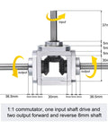 Bevel Gearbox 90 Degree Right Angle 1 To 1 Reversing Gearbox With Dope Dual Output Shafts, 1 Module 20 Teeth Bevel Gear